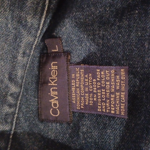 Calvin Klein, dark blue,denim, jacket Sz.L - Picture 5 of 5